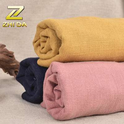 Factory Wholesale 100% linen Reactive Dyeing canvas with washed treatment for linen table covers